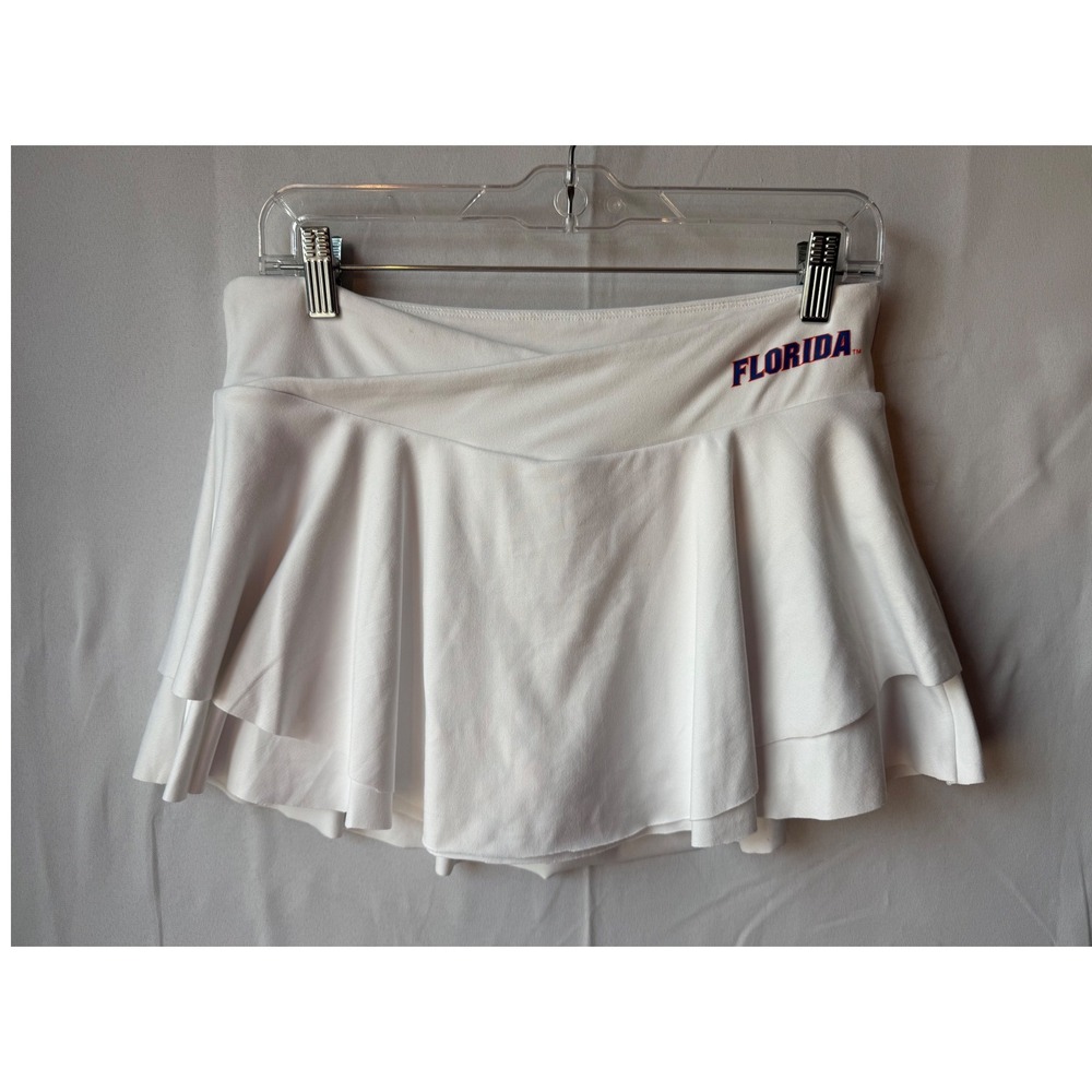 University of Florida Gators White Tennis Skort Skirt Shorts M Athletic Ruffle